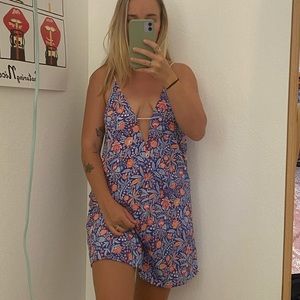 Brightly floral and paisley dress